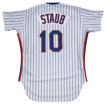 1985 Rusty Staub Game Used & Signed New York Mets Home Jersey (MEARS A10 & Staub LOA)
